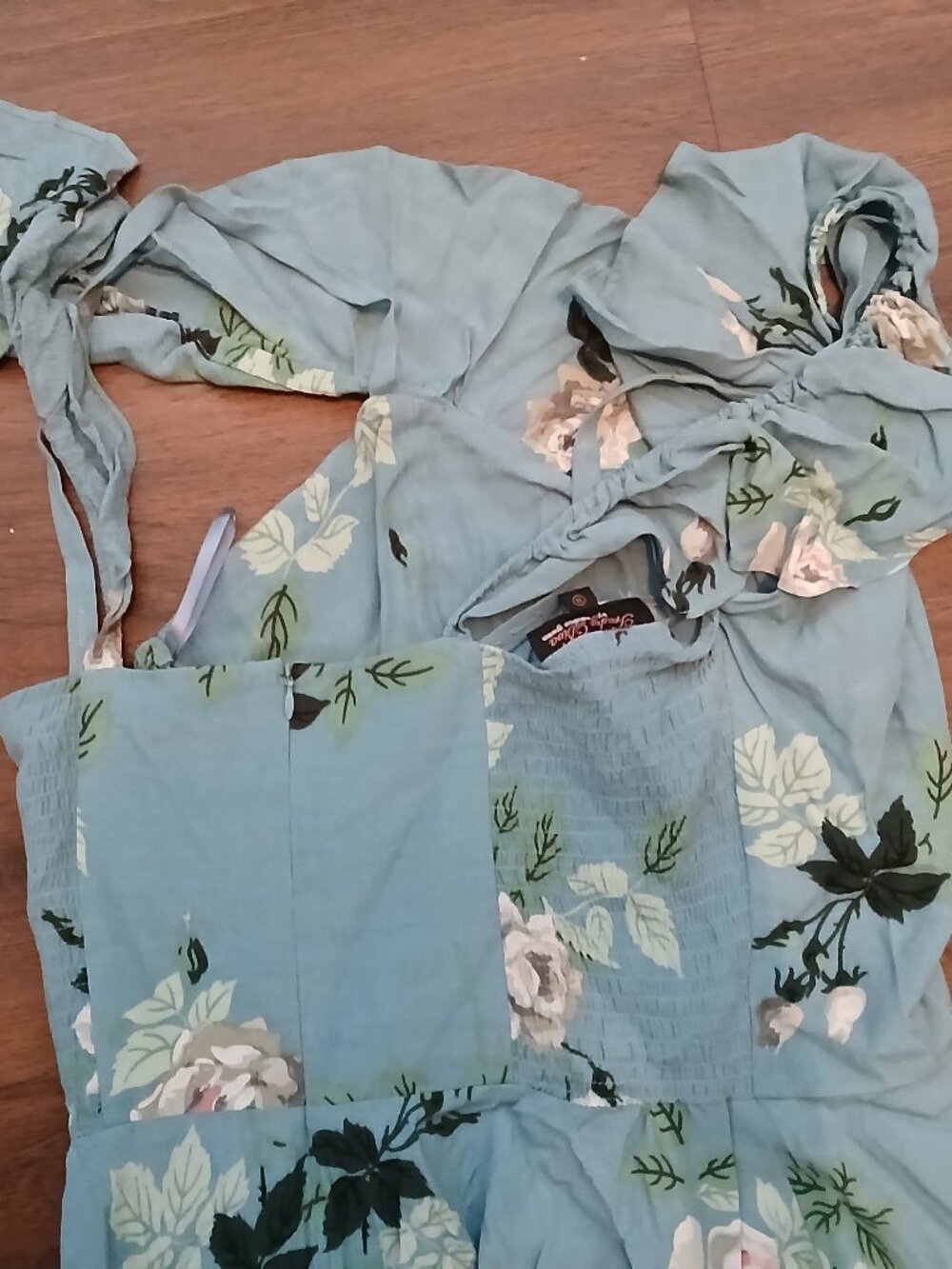 Trashy Diva French Blue Roses Hollywood Maxi Dress - Picture 8 of 8